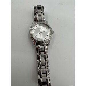 Bulova Corporate Exclusive Silver Men's Watch - 96A000 New Battery No Box